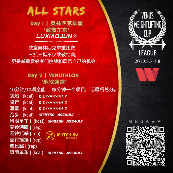 女神杯体能训练比赛 + Concept2划船机 滑雪机 风阻单车